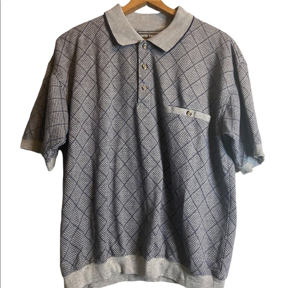 David Taylor Shirts Vintage David Taylor Short Sleeve Blue 8s Polo
